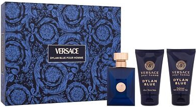 Versace Pour Homme Dylan Blue dárková sada: EDT 50 ml + sprchový gel 50 ml + balzám po holení 50 ml