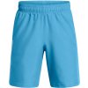 Chlapčenské krátke nohavice Under Armour, WOVEN WORDMARK Svetlomodrá,Biela, M