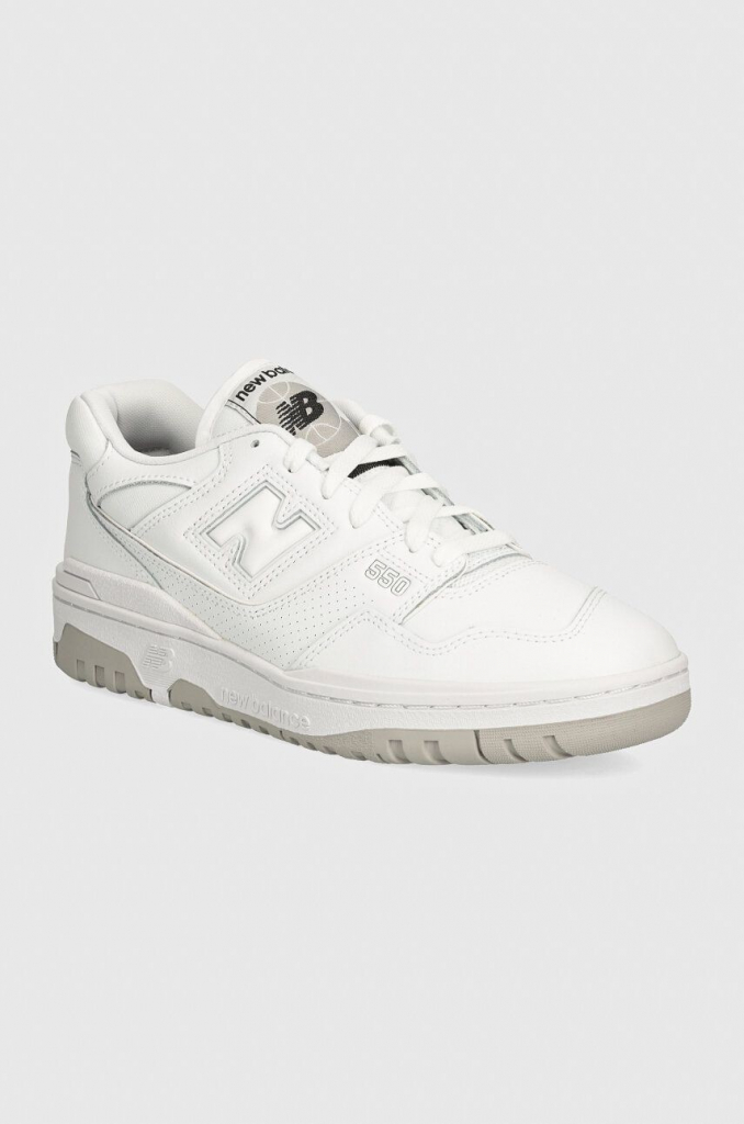 Kožené tenisky New Balance BB550PB1 biela