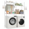 VEVOR Nad Pralkę Wc Regał 161x34x196,5CM 4 Poziomy Podwójny Rząd Biały