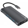 Natec multiport adaptér FOWLER 2 3X USB 3.0 HUB, HDMI 4K, USB-C, RJ45, SD, MICRO SD NMP-2162