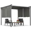 Antracitová pergola Sevilla 3x3 m s moskytiérou Garden Point