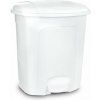 Biely nášľapný plastový odpadkový kôš 5,5 l – Orion