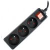 GEMBIRD prodlužovačka 3FR/10A/C14, 0,6m, černá EG-PSU3F-01