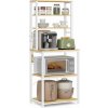 Kuchynský úložný regál, pečiaci stojan 40 × 60 × 167 cm, v dubovej farbe a bielej