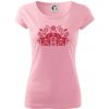 Folklór - dva kone - Dámske tričko Pure - XL ( Ružová )