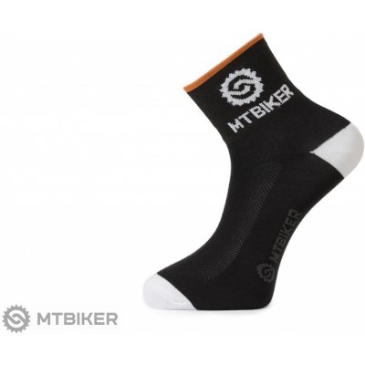 MTBiker ponožky stredné čierna/oranžová