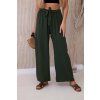 Fashionweek dámske nohavice ľahké vzdušné so širokými nohavicami K5878 Khaki