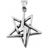 Prívesok prevrátený pentagram 4,3 cm z chirurgickej ocele S11309065