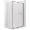 CERANO - Sprchovací kút Varone LINE Ľ/P - 6 mm - chróm, mliečne sklo - 130x90 cm - posuvný