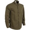 M-Tramp klasická károvaná košeľa - ZELENÁ (Pohodlná klasická károvaná košeľa od producenta Mtramp v tmavozelenom károvanom vzore)