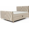 Manželská boxspring posteľ Beno Plus - béžová Rozmer: 180x200