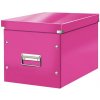 LEITZ Štvorcová krabica Click&Store, veľkosť L (A4), ružová