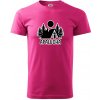 Apalucha chalupa - Klasické pánske tričko vyššej gramáže - 4XL ( Purpurová )
