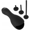 Rebel Glans Masturbator with 3 attachable Dilators Black