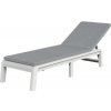 Záhradné lehátko s polstrovaním Mallorca grafitové