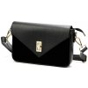 Čierna dámska kombinovaná kožená kabelka cez rameno Luka, bočná taška 27 x 16 x 7 cm