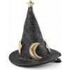 Sponka do vlasov čarodejnícky klobúk - čierna zlatá