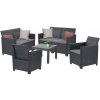 Súprava záhradného nábytku Claire VI so 6 miestami a stolom Orlando graphite