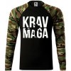 T-ričko KRAV MAGA pánske tričko dlhý rukáv Farba trička: Tmavozelený maskáč, Veľkosť: 3XL