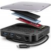 AXAGON HMC-UFO, USB-C 10Gbps Hub, 2x USB-A, USB-C, HDMI 4k/60Hz, RJ-45, SD/mSD, M.2 slot, audio, PD (HMC-UFO)