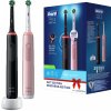 Hnedá Oral-B Oral-B Pro 3 3900 - Elektrické zubné kefky Čierna a ružová