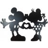 Veselá Stena Drevená nástenná dekorácia Mickey a Minnie čierne