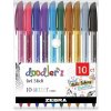 Zebra súprava gélových pier Doodler'z Glitter 10 trblietavých farieb 0,33 mm 02619