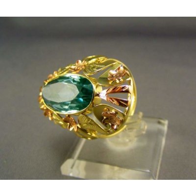 Zlatý prsteň so syntetickým akvamarinom DP57776 od 465,6 € - Heureka.sk