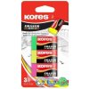 Kores Guma KE30 NEON farebný mix 40 x21 x 10 mm 3 ks