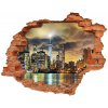 Nálepka 3D diera Manhattan new york city 90x70 cm