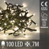 Vianočná LED svetelná reťaz vonkajšia + programy - 100LED - 7M Teplá biela