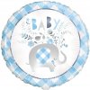 GoDan Nafukovací balónik Baby Kvety a slon modré