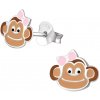 iŠPERKY Strieborné náušnice opica ID|313513