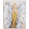 Maľovanie podľa čísel - Anjel v zlatej farbe - 80x100 cm, plátno vypnuté na rám - výroba CZ