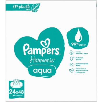 PAMPERS Harmonie Aqua Plastic Free 1152 ks 24 × 48 ks