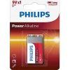 PHILIPS POWER Jednorázové alkalická batéria 9V, 1-pack