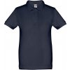 ADAM KIDS. Polo tričko s krátkym rukávom z bavlny pre deti (unisex) - Modrá, 4