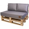 Golden Garden Paletové sedenie GG35 podsedák a vankúš 120cm x 80cm x 15cm Sivá 2