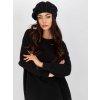 Čierny baret s kamienkami AT-SK-DM-39055-3-black ONE SIZE