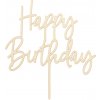KPT57 100 Party Deco Drevený zapich na tortu Happy Birthday 16 5cm