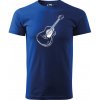 Sablio Tričko s potlačou Gitara - modré 5XL