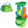 Teddies Sada na piesok plast vedierko so sitkom 13x10cm, lopatka, hrabličky, mlynček v sieťke