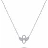 Brilio Silver Štýlový strieborný náhrdelník so zirkónmi NCL46W