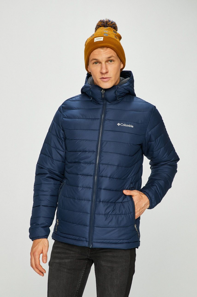 Columbia bunda Powder Lite Hooded Jkt WO1151 WO1151.465 tmavomodrá