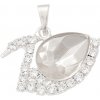 Crystal-ZONE Prívesok labuť Pear 14mm strass ródium