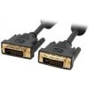 C-TECH DVI-DVI kábel, M/M, 1,8 m DVI-D, dvojlinkový, tienený CB-DVI-18-B