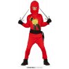 Červený ninja detský kostým - vek 7 - 9 rokov - 125 - 135 cm