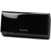 Pierre Cardin 07 SHINY 121 čierna dámska kožená peňaženka z koženého vlákna 19,5 x 10 cm