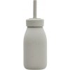 KikkaBoo Fľaša so slamkou Platinum Silicone Sand